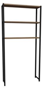 Mobile Coprilavatrice Stile Industrial 70x21x150 Con 3 Ripiani Ida Rovere