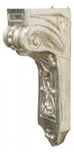 Mensola a muro in legno finitura argento anticato Made in Italy
