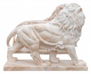 Coppia leoni in marmo