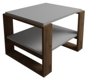 Tavolino Basso Da Salotto Stile Moderno 63x54x45 Axel Rovere E Bianco - LBSIGN