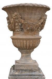 Vaso con base in pietra L65xPR65xH198 cm