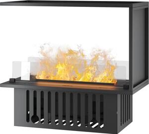 Caminetto a Vapore Acqueo da Incasso Inside U 800 con Fiamma Multicolore, Effetto 3D e Controllo App, Serbatoio 1.2l - 800cm Autorefill