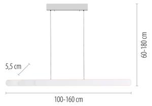 Schöner Wohnen 12577-16 - Sospensione LED dimmerabile su cavo ADRIANA 2xLED/24W/230V bianco