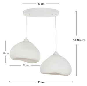 Brilagi - Lampadario a sospensione con cavo WABI SABI 2xE27/40W/230V diam. 45 cm bianco