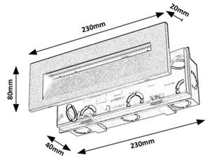 Rabalux 77190 - Applique da parete per esterni KAVALA LED/6W/230V IP65 nera