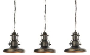 Brilagi - Lampadario a catena PYRONIC 3xE27/40W/230V bronzo/patina