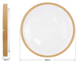 Brilagi-LED Lampada dimmerabile GLASS POOL DOUBLE LED/60W/230V 50 cm, finitura effetto legno + telecomando