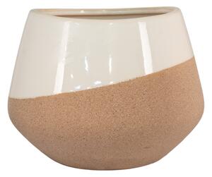 Lina - Portavaso In Ceramica Beige E Terracotta