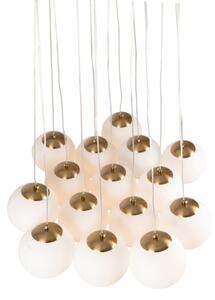 Brilagi - Lampadario sospeso con cavo GLOBE 15xE14/15W/230V bianco