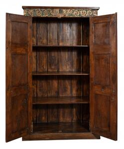 Stipo Libreria in legno massiccio con porta antica