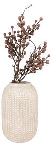 Anne - Vaso In Ceramica Beige Con Motivo