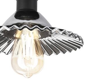 Lampadario a plafone TRISH 1xE27/15W/230V nero/nero fumé