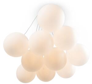 Brilagi - Lampadario a cavo GLOBE 10xE14/15W/230V bianco