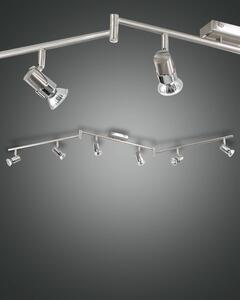 Fabas Luce Faretti da soffitto in metallo a 6 lampadine in stile moderno Alice Metallo Nichel GU10 50W 6 Lampadine