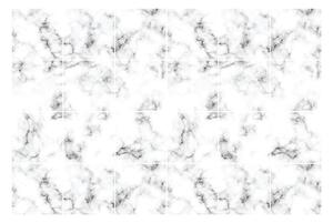 Set di 24 adesivi murali Marmo bianco e nero, 10 x 10 cm - Ambiance
