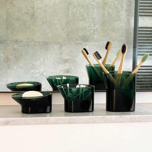 Cala - Set Accessori Bagno In Vetro Verde