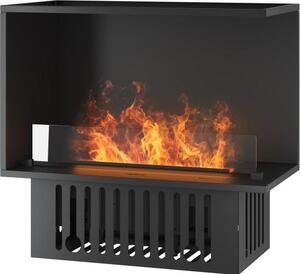 Caminetto a Vapore Acqueo da Incasso Corner R800 con Fiamma Multicolore, Effetto 3D e Controllo App, Serbatoio 1.2l - 80cm Autorefill