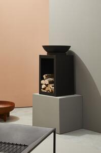 Braciere In Acciaio 50x21H Design Moderno Efesto Bizzotto Ruggine