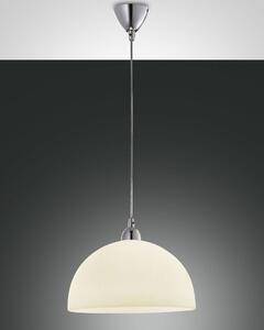 Fabas Luce Sospensione grande moderna con struttura in metallo e paralume in vetro Nice Metallo Ambra E27 60W 1 Lampadina Sospensioni Moderne Sospensioni Camera da Letto,Sospensioni per Cameretta,Sospensioni per Cucina