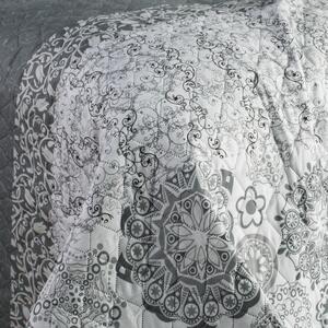 Copriletto bifacciale in microfibra bianco e grigio, 260 x 280 cm Alhambra - DecoKing