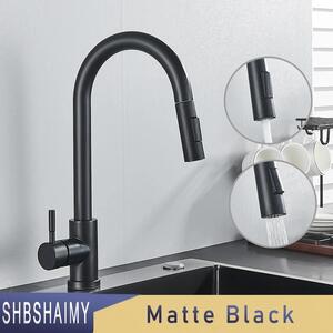 Rubinetto da cucina - Doccetta estraibile - Rotazione a 360° - Acqua calda e fredda - Monocomando, monoforo - Montaggio a filo - Ottone - Oro spazzolato