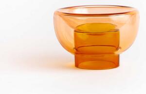 Sphere - Vaso Doppio In Vetro Arancione