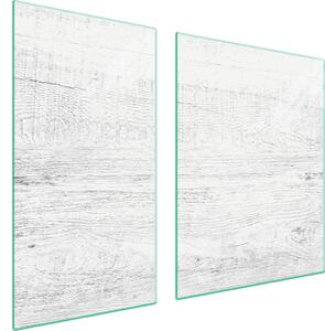 Piastre copri fornelli 2 pezzi 90x52 Copri piano cottura in Vetroceramica tagliere in vetro legno bianco