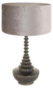 Anne Lighting - lampada da tavolo - Bois - nero - legno velluto - Ø 40cm - E27 - 3758ZW