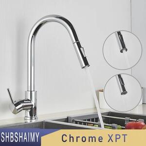 Rubinetto da cucina - Doccetta estraibile - Orientabile a 360° - Monocomando - Montaggio a incasso a 1 foro - Valvola in Vetroceramica - Corpo in ottone - Cromo spazzolato