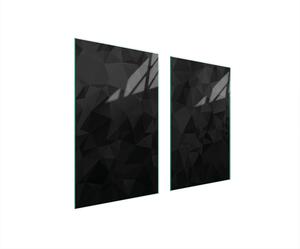 Piastre copri fornelli 2 pezzi 75x52 Copri piano cottura in Vetroceramica tagliere in vetro modello nero