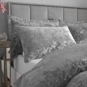 Biancheria da letto in velluto grigio per letto matrimoniale 200x200 cm Crushed - Catherine Lansfield