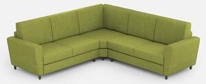 Divano Yasel 2 posti (due sedute da 60cm)+ angolo + divano 2 posti (due sedute da 60cm) misure esterne L.228x228 - Verde