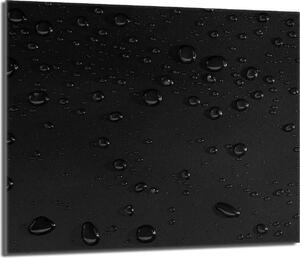 Piano cottura 60x52 Coperchio per piano cottura in Vetroceramica Paraspruzzi Piatto in vetro Tagliere decorativo, gocce nere