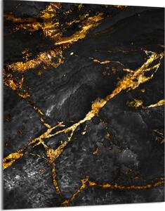 Piano cottura 40x52 Coperchio in Vetroceramica Paraspruzzi Piatto in vetro Tagliere decorativo, marmo dorato