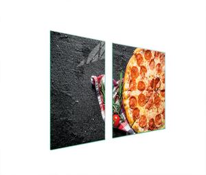 Piastre coprifornelli 2 pezzi 100x52 coprifornelli in Vetroceramica tagliere in vetro ardesia pizza