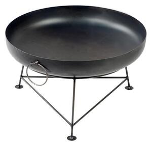 127-3 nero acciaio grezzo Ø 80 cm camino