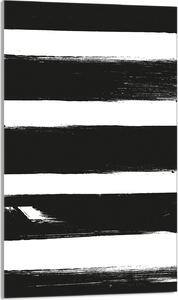 Piastra di copertura del piano cottura 30x52 Coperchio del piano cottura in Vetroceramica Paraspruzzi Piatto in vetro Tagliere decorativo, nero bianco