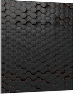 Piastra copriforno 40x52 Coperchio per piano cottura in Vetroceramica Paraspruzzi Piastra in vetro Tagliere decorativo, motivo nero