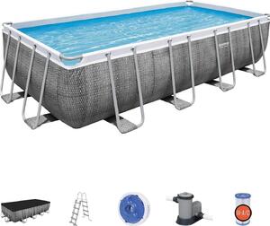 Piscina Power Steel Rettangolare Telaio Portante Cm.549X274X122H. - cm.549x274x122h. - capacità lt.14812 - art.56998