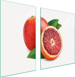 Piastre copri fornelli 2 pezzi 100x52 Copri piano cottura in Vetroceramica tagliere in vetro frutta pompelmo