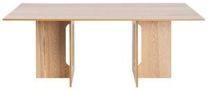 Tavolo da pranzo in legno chiaro 200 x 100 cm stile moderno soggiorno Beliani