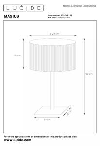 Lucide Lampada da tavolo dal design moderno con base in metallo e paralume in rotan Magius Legno