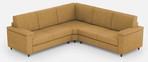Divano Marrak 2 posti (due sedute da 60cm)+ angolo + divano 2 posti (due sedute da 60cm) misure esterne L.226x226 - Ocra