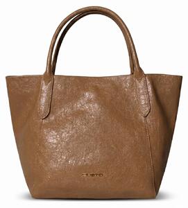 Borsa a mano da donna Aurae Nova, in pelle nera, dal design essenziale e sofisticato