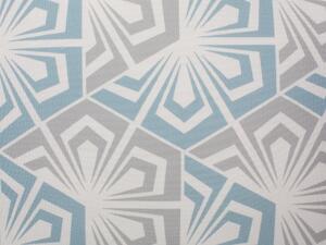 Set di 2 cuscini decorativi motivo geometrico floreale blu e grigio 45 x 45 cm Accessori arredo moderno e minimalista Beliani