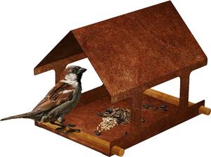 CORGARDEN Nido Mangiatoia per uccelli 30 x 25 x 23 cm, corten CORGARDEN 1039