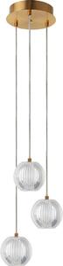 Lampada a sospensione LED BRILLANT dorata 11 W 1080 lm in metallo, dimensioni: 145 x 23,5 x 10,5 cm, IP20, Light Prestige