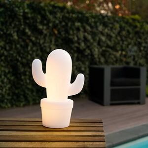 Lucide Lampada da giardino a LED dimmerabile a forma di cactus dal design moderno Cactus! PVC Bianco 3000k Luce Calda LED INTEGRATO 5W 1 Lampadina Lumen 90 Piantane da esterno