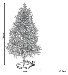 Albero di Natale Artificiale Verde Base in Metallo Nero 180 cm Beliani