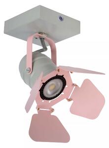 Lucide Faretto con struttura in metallo e diffusore orientabile dal design moderno Picto Metallo Rosa GU10 5W 1 Lampadina